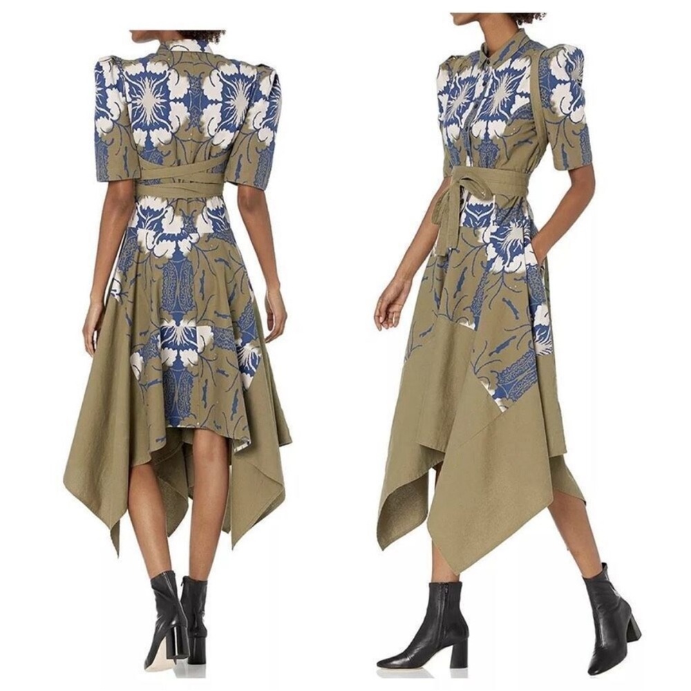 Making the Cut Winning Look: Faded Army & Navy Blue Tie Waist Dress